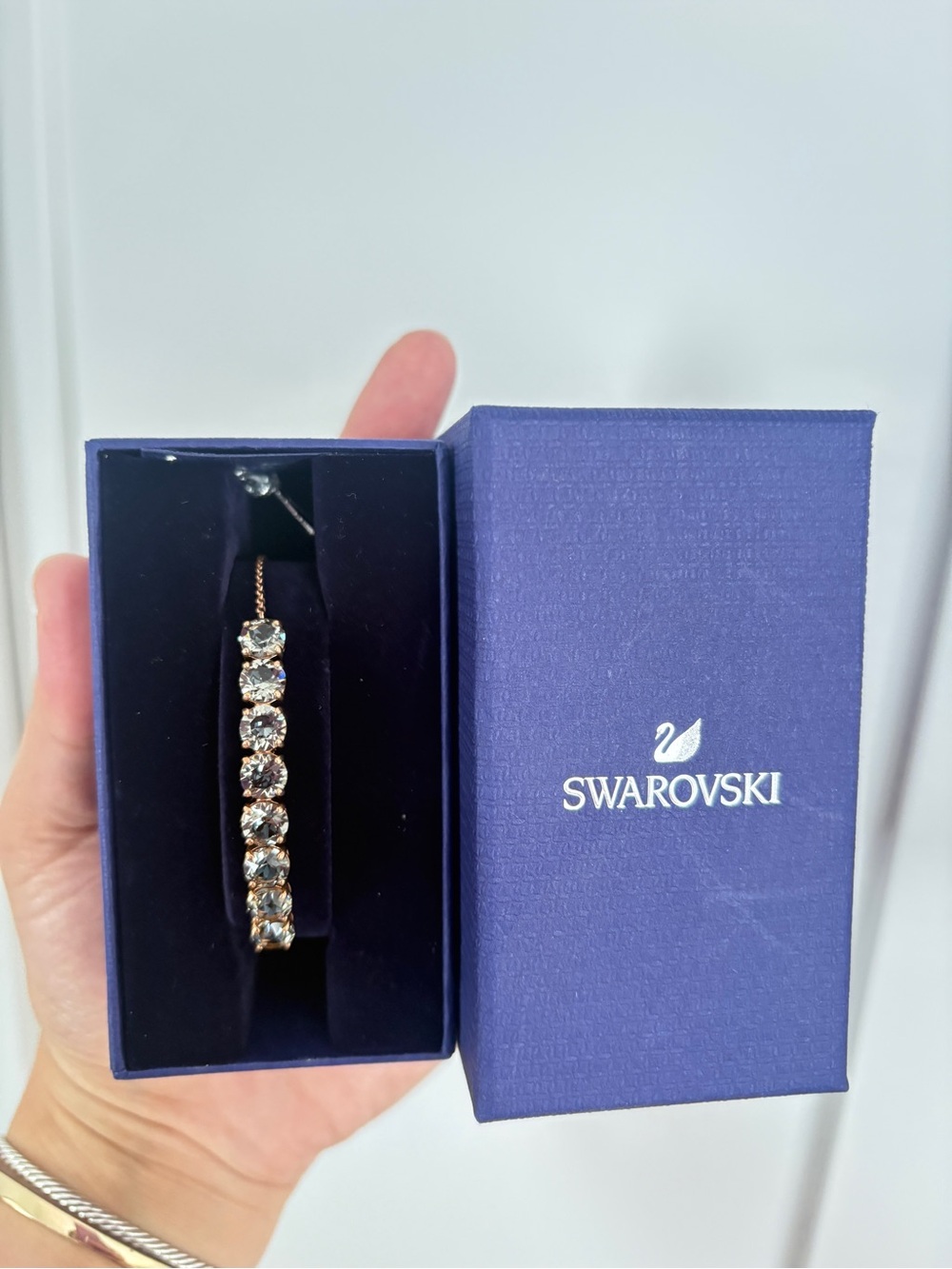Swarovski Rose Gold-Tone Bracelet with Clear Crystals
